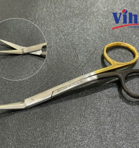 KÉO PHẪU THUẬT CONG HÌNH CHỮ S SHANKS ĐẦU KÉO PECK TC+SUPER CUT 12.5CM