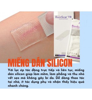 Miếng dán Silicone mờ sẹo Remscar Gel - Hàn Quốc Wonbiogen giúp nhanh lành sẹo, hết thâm phục hồi da