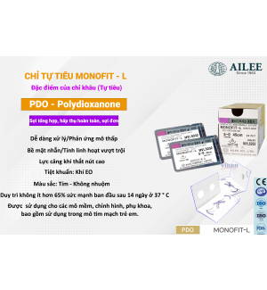 Chỉ phẫu thuật tự tiêu Monofit-L (PDS) - Hãng AILEE Korea