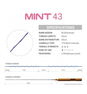 CĂNG DA MẶT BẰNG CHỈ MINT LIFT 43 CM