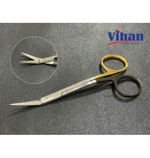KÉO PHẪU THUẬT CONG HÌNH CHỮ S SHANKS ĐẦU KÉO PECK TC+SUPER CUT 12.5CM