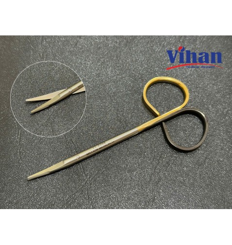 KÉO PHẪU THUẬT RIBBON ĐẦU TÙ CONG TYPE BLEPHROPLASTY TC+SUPER CUT 10.5CM