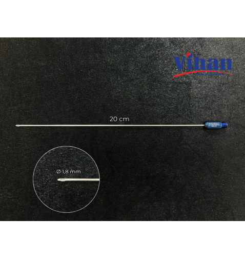 CÂY CẤY MỠ ĐẦU TÙ TRÒN 1.8MM x 20CM