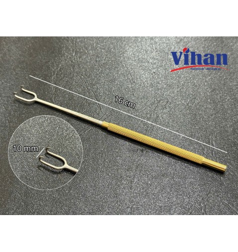 MÓC ĐÔI NHỌN JOSEPH DOUBLE CÁN VÀNG 10MM x 16CM