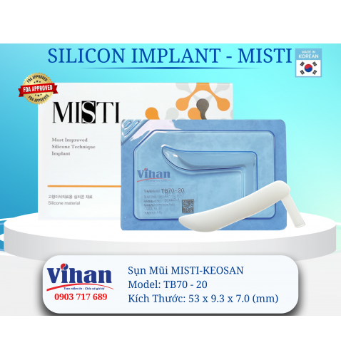 VẬT LIỆU CẤY GHÉP MŨI MISTI KEOSAN TB70-20
