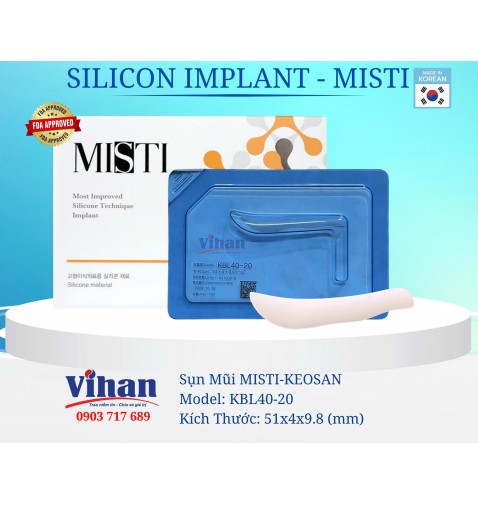 VẬT LIỆU CẤY GHÉP MŨI MISTI KEOSAN KBL40-20