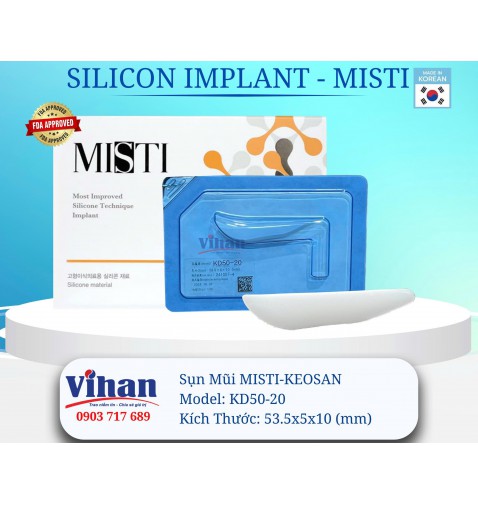 VẬT LIỆU CẤY GHÉP MŨI MISTI KEOSAN KD50-20